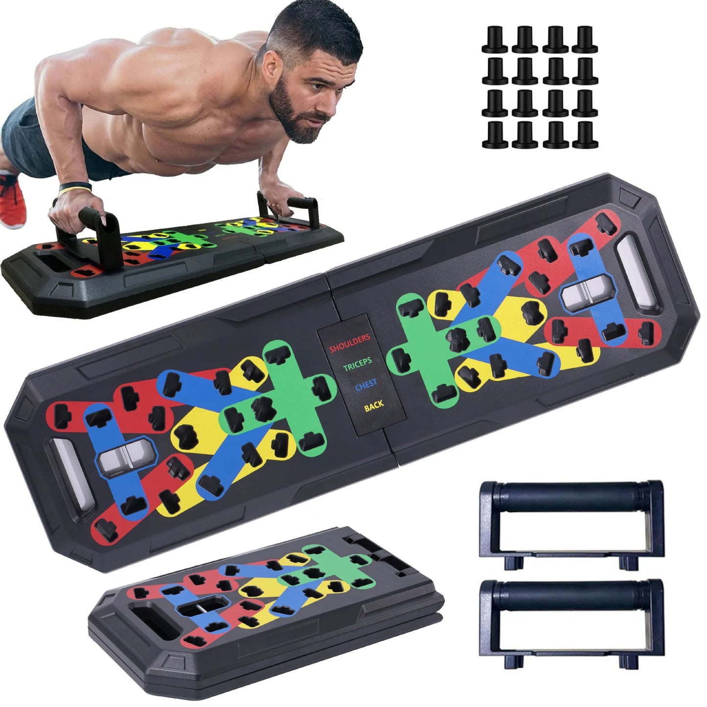 Custom Logo Multifunctional Home Gym Set with Pushup Bar System Fitness Training Push-Up Board